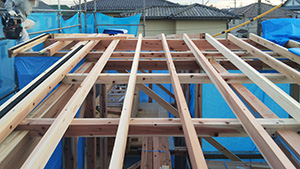 屋根 垂木施工状況