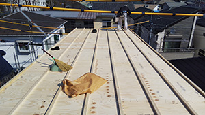 屋根垂木施工状況