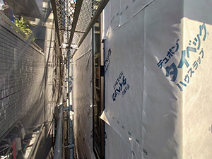 外壁防水紙施工