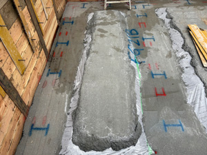 捨てコン打設・墨出し