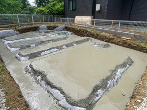 捨てコンクリート打設