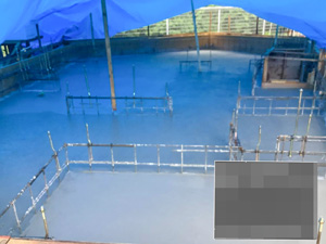 耐圧コンクリート打設