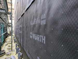 透湿防水シート貼り